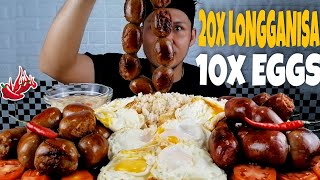 LONGSILOG  20x LONGGANISA 10x EGGS amp SINANGAG MUKBANG  MUKBANG PHILIPPINES  daexperience139 [upl. by Melissa]