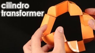 Cilindro transformer quebracabeça de ORIGAMI [upl. by Mumford763]