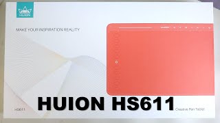 Huion HS611 Drawing Tablet Unboxing and Testing [upl. by Norraj993]