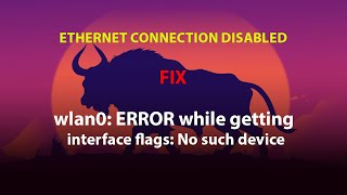 UBUNTU FIX wlan0 ERROR while getting interface flags No such device [upl. by Inavihs]