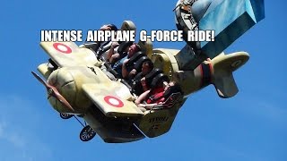 Vertigo  Absoultely INSANE Airplane GForce Amusement Park Ride Tivoli Gardens Denmark [upl. by Idac]