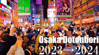 【大阪】道頓堀の年越しカウントダウン Osaka Dotonbori New Years Countdown 2023→2024 [upl. by Allesiram720]