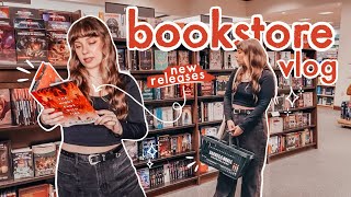 cozy bookstore vlog ☁️🛒✨ come book shopping for new releases with me [upl. by Eugenle203]