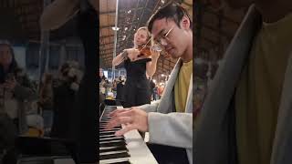 Ludivico Einaudi  Experience Paris Gare Du Nord Piano Violin [upl. by Akihdar154]