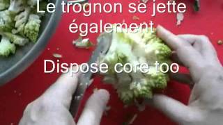 Comment préparer un choux Romanesco  How to prepare a Romanesco cauliflower [upl. by Nothsa475]