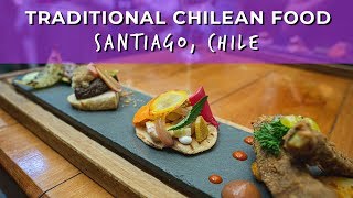 The BEST Traditional Chilean Food in Santiago Chile at Peumayen Restaurant [upl. by Htims644]