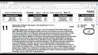 2024 Whitney Stakes Analysis and Picks  Saratoga [upl. by Corena298]