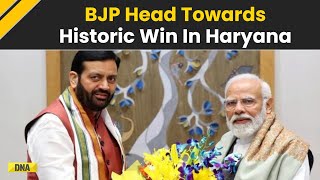 Haryana Election Results Update BJP Heads Toward A Historic Win In Haryana Congress Trails Behind [upl. by Abrahamsen]