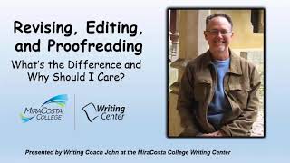 Revising Editing Proofreading Whats the Difference [upl. by Affay]