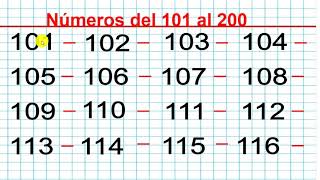 NÚMEROS DEL 101 AL 200 [upl. by Charlotta]