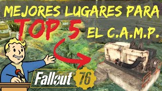 FALLOUT 76  TOP 5 MEJORES LUGARES PARA EL CAMP [upl. by Adyht]