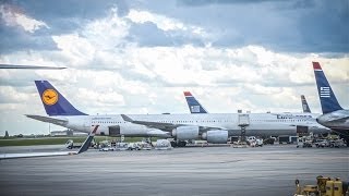 Lufthansa Airbus A340600  Charlotte to Munich [upl. by Novikoff]