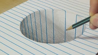 Round Hole Drawing Trick Art With Graphite Pencil [upl. by Mala692]