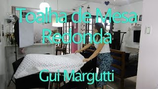 DIY  COMO CORTAR TOALHA PARA MESA REDONDA EM 5 MINUTOS  CORTE FÁCIL E RÁPIDO  CORTE E COSTURA GUI [upl. by Sheela]