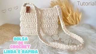 Tutorial INCRÍVEL dessa Bolsa de Croche PERFEITA e Linda  Muito Facil e Rapida  VOCÊ PRECISA DELA [upl. by Girhiny905]