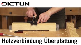 Holzverbindung ÜberblattungÜberplattung  Beispiel Ständerkreuz  Christbaumständer [upl. by Yaluz210]