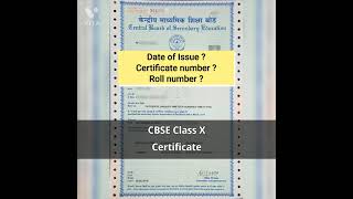 Certificate number  Roll number  Date of Issue  CBSE class X Certificate  Nancy Sahu [upl. by Assenav]