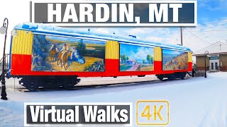 Virtual Walk in Icy Hardin MT  Walking Trails For Treadmill  4k Montana Walking Tour  City Walks [upl. by Ryter]