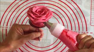 TUTORIAL COMO FAZER ROSAS DE CHANTILLY 2 [upl. by Anitac570]