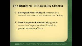 Determining Causality A Review of the Bradford Hill Criteria [upl. by Kcirred]