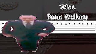 Wide Putin Walking Meme Bass Tabs Tutorial [upl. by Bolanger]