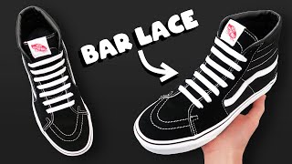 How To Lace VANS Sk8Hi  VANS Sk8Hi lacing tutorial BEST WAY [upl. by Aihcats913]