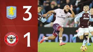 Damsgaard scores but Bees fall to defeat 😤  Aston Villa 31 Brentford  Premier League Highlights [upl. by Anirehtac]