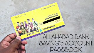 ALLAHABAD BANK Savings Account Passbook Explained in Hindi 2019  Account No IFSC Code CIF No [upl. by Cirderf496]