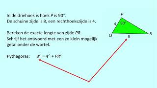 Zijden berekenen in driehoeken 2 zijden gegeven [upl. by Annodas]