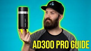 GODOX AD300 PRO FLASH GUIDE How to use the Flashpoint Xplor 300 Pro [upl. by Noonberg]