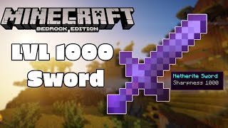 How to Get a Sharpness 1000 Sword In Minecraft Bedrock [upl. by Cianca]