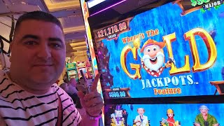 BIGGEST JACKPOT On Brand New Wheres The Gold Slot [upl. by Aenotna698]