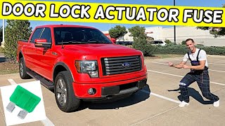 FORD F150 DOOR LOCK FUSE LOCATION REPLACEMENT F 150 DOOR LOCK ACTUATOR FUSE 2009  2014 [upl. by Neirb422]