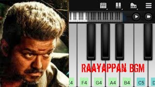 Bigil Theme  Rayappan Entry BGM  Easy Piano Tutorial  Vijay [upl. by Yentruoc]