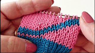 Verkürzte Reihen Stricken mit Doppelmaschen bzw Hasenöhrchen bzw German Short Rows [upl. by Towne]