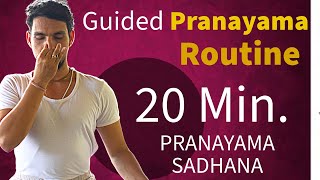 20 MIN PRANAYAMA  DAILY PRANAYAMA SEQUENCE  ​⁠PrashantjYoga [upl. by Raynell427]