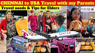 ✈️ சொந்த ஊரை விட்டு போக நேரம் வந்தாச்சு  India  USA Flight Travel  Qatar Airways  USA Tamil VLOG [upl. by Idelia]