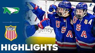 North Dakota vs USA U18  NCAA College Hockey  Highlights  December 30 2023 [upl. by Letnohc]