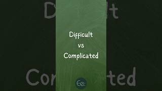 Difficult vs Complicated 🤔 Whats the Difference by English explained english explained meaning [upl. by Loginov]