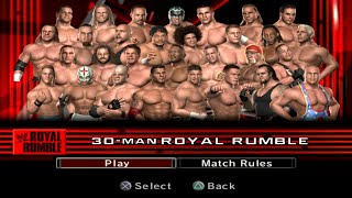 WWE SmackDown vs Raw 2006 PS2  30Man Royal Rumble [upl. by Lauber]