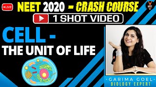 Cell the Unit of Life in One Shot  NEET 2020 Preparation  NEET Biology  Garima Goel [upl. by Tlevesoor]