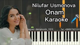 Nilufar Usmonova  Onam Karaoke 🎤 tiktok Avtor akmalovmusic [upl. by Anairdna]