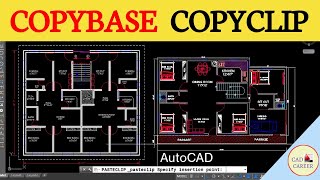 AutoCAD Copy Object From One Drawing to Another Drawing  CopyBase amp CopyClip Command  CAD CAREER [upl. by Nunci687]