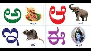 Kannada Varnamale Kannada swaragalu Kannada vyanjanagalu Kannada alphabets kannada alphabet kid [upl. by Hameean]