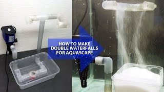 How to Make Double Waterfalls for Aquascape Decoration  Underwater Waterfall Ornament [upl. by Lorsung761]