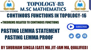 Pasting lemma proof  pasting lemma Topology msc [upl. by Major]