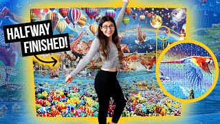 HALFWAY THROUGH THE GIANT PUZZLE 24000 Piece Puzzle  Part 3 of 6 [upl. by Bunting]