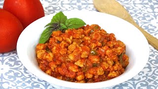 SALSA BOLOÑESA VEGANA CON SOJA TEXTURIZADA FÁCIL Y RÁPIDA 🍅VEGAN BOLOGNESE SAUCE TEXTURED SOYA🍃 [upl. by Ebsen665]