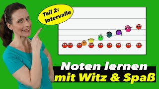 Spielend Noten lernen  Für Kinder leicht erklärt  INTERVALLE  Musikunterricht mit NOTENSCHNUTZIES [upl. by Gonta]