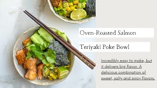 OvenRoasted Salmon Teriyaki Poke Bowl  Cooking with Zahra [upl. by Aikemat]